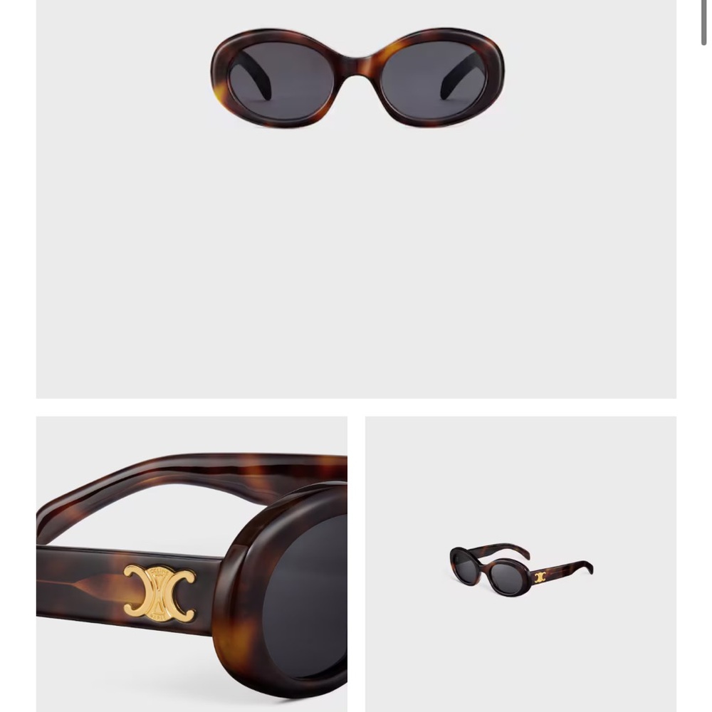 Celine Triomphe 01 Sunglasses in Acetate Blonde Havana